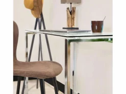 Basic Escritorio Tradicional|Mesa de escritorio Benetto patas cromadas 75x100x50 cm Adec