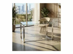 duehome Consola Escritorio|Mesa de escritorio Benetto XL Metal cromado