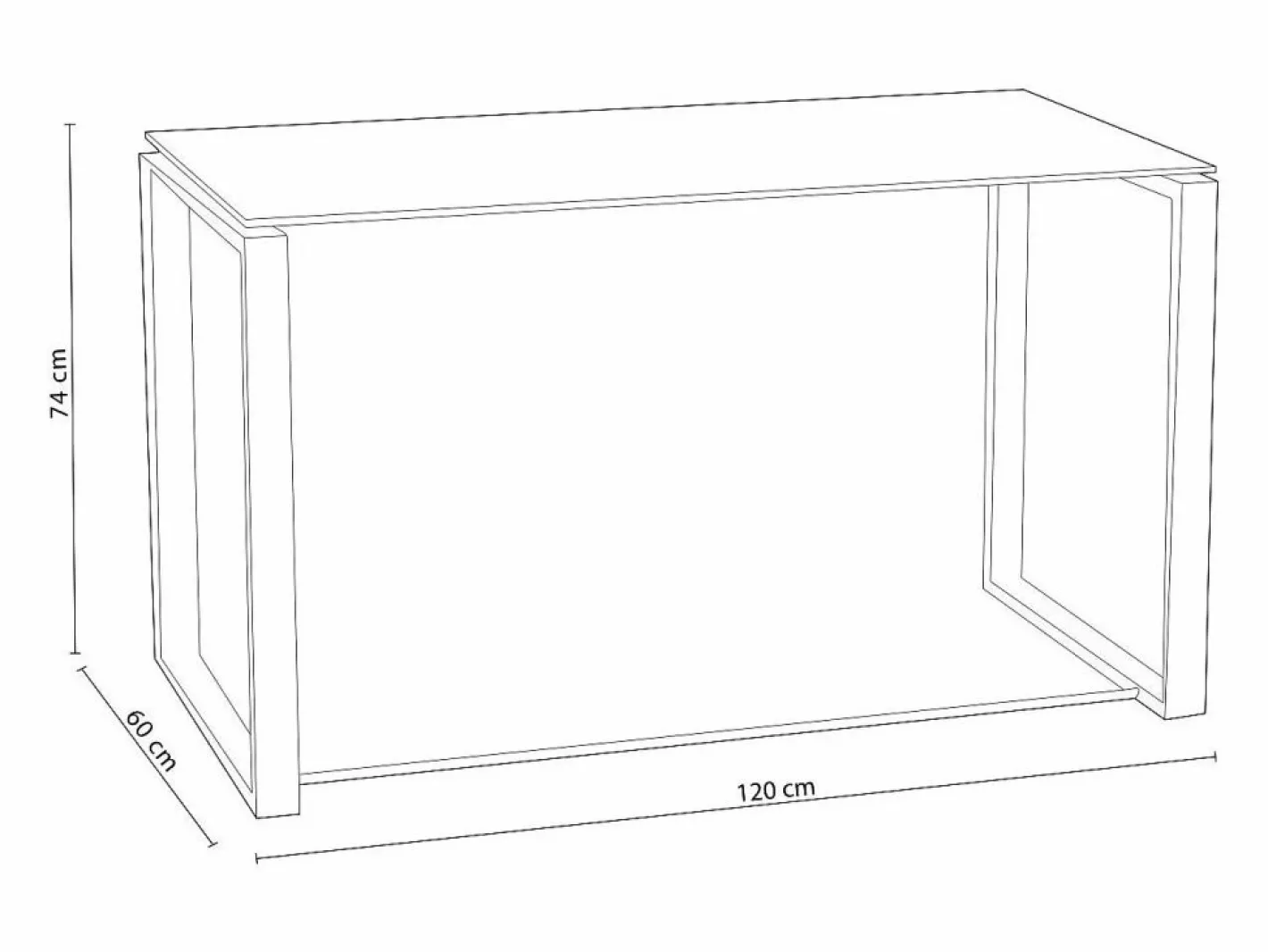 duehome Consola Escritorio|Mesa de escritorio Benetto XL Metal cromado