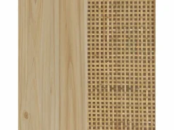 duehome Mesa De Ordenador|Mesa de escritorio con 2 cajones en pino y rattán 120x48 cm Made Pino - Rattan