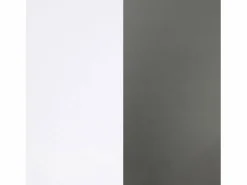duehome Mesa de escritorio con estantería en blanco artik y antracita 120x50 cm Cosmic Blanco Artik (Blanco Mate) - Antracita Gris Sale
