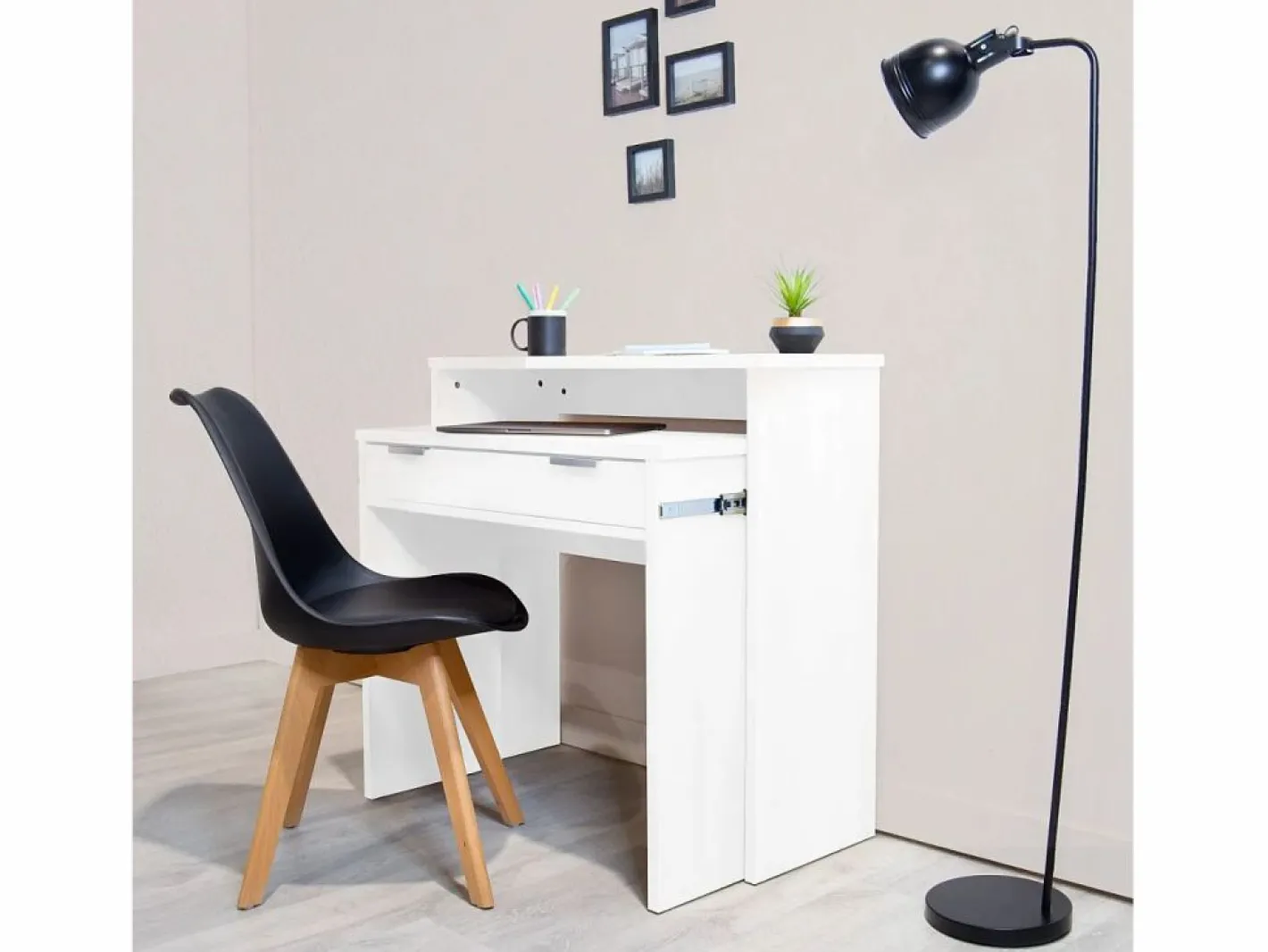 duehome Consola|Mesa de escritorio consola Aput Blanco