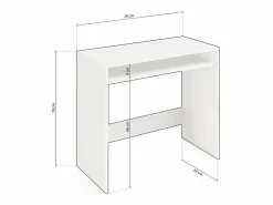 duehome Consola Escritorio|Mesa de escritorio Dax Blanco Alpes