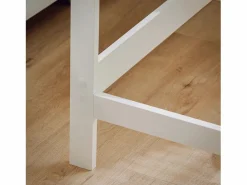 Mesa de Escritorio, Mesa de Ordenador con un Estante,Color Blanco, L 125 x H 80 cm FWT41-WN ES^Sobuy Best
