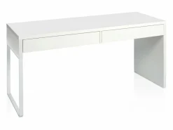 duehome Mesa De Ordenador|Mesa de escritorio Roxy Blanco Artik (Blanco Mate)
