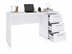 duehome Mesa de escritorio Sasha Blanco Artik (Blanco Mate) Gris Online