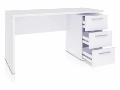 duehome Mesa de escritorio Sasha Blanco Artik (Blanco Mate) Gris Online