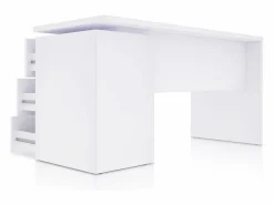 duehome Mesa de escritorio Sasha Blanco Artik (Blanco Mate) Gris Online