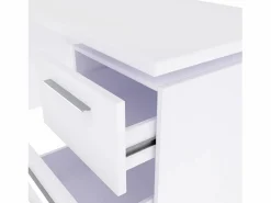 duehome Mesa de escritorio Sasha Blanco Artik (Blanco Mate) Gris Online