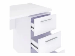 duehome Mesa de escritorio Sasha Blanco Artik (Blanco Mate) Gris Online