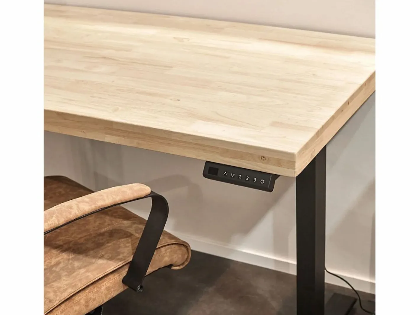 duehome Mesa de estudio elevable Motion 140 Negro - Roble Marru00f3n Online