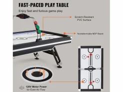 Mesa de Hockey de Aire, SucceBuy Mesa de Hockey de Aire con Marcador LED y Accesorios Incluidos^ Hot