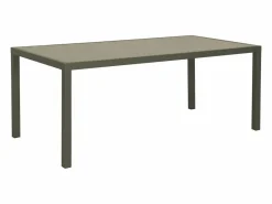 Mesa de jardín de aluminio, 8 sillas de textileno verde kaki^Sweeek Discount