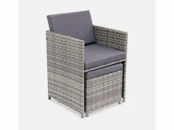 Sweeek Comedores De Jardín|Mesa de jardín de resina de 10 plazas varios tonos de es