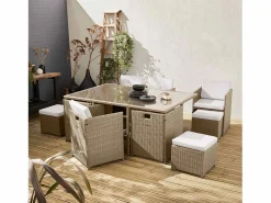 Mesa de jardín de resina de 10 plazas^Sweeek Best