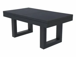 Concept-Usine Mesa de juegos multijugador 3 en 1 billar y ping-pong de madera negra DENVER Negro New