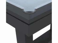 Concept-Usine Mesa de juegos multijugador 3 en 1 billar y ping-pong de madera negra DENVER Negro New