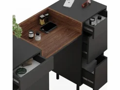 Vicco Tocador|Mesa de maquillaje antracita 120x40x80 anika