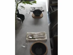 Mesa De Comedor|Mesa de melamina efecto cemento con patas metal 160x90