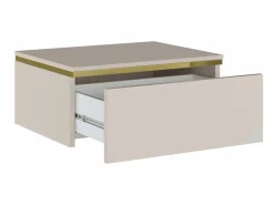Vente-unique Mesita De Noche|Mesa de noche flotante con 1 cajón y dorado - VUKIA de Pascal Morabito