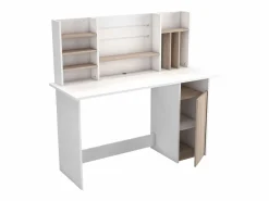 Mesa De Ordenador|Mesa de Ordenador Escritorio con altillo 135cm. y Roble