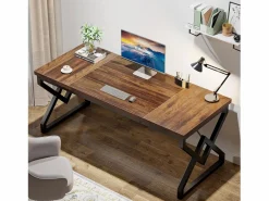 Tribesigns Mesa De Ordenador|Mesa de ordenador grande de 160 x 70 x 75 cm, puesto de trabajo, escritorio de dirección para el despacho doméstico