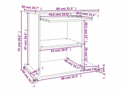 Clicnbuy Mesa De Ordenador|Mesa de ordenador madera contrachapada hormigón 80x50x75cm