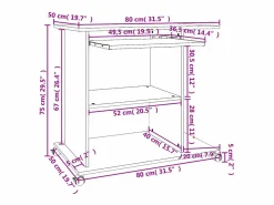 Clicnbuy Mesa De Ordenador|Mesa de ordenador madera contrachapada 80x50x75 cm
