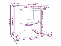 Clicnbuy Mesa De Ordenador|Mesa de ordenador madera contrachapada 80x50x75 cm