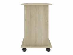 Clicnbuy Mesa de ordenador madera contrachapada color roble 80x50x75 cm Marru00f3n Outlet