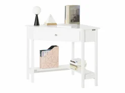 Sobuy Consola Escritorio|Consola|Mesa de Ordenador, Mesa de Escritorio con un Cajón, Triangular,,FWT31-W ES
