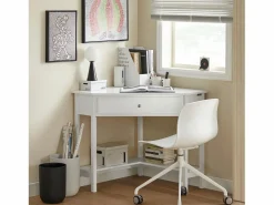 Sobuy Consola Escritorio|Consola|Mesa de Ordenador, Mesa de Escritorio con un Cajón, Triangular,,FWT31-W ES