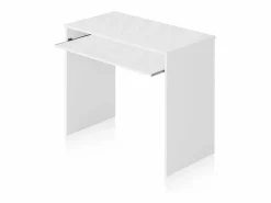 duehome Mesa de ordenador Smile Blanco Artik (Blanco Mate) Gris Hot
