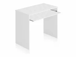 duehome Mesa de ordenador Smile Blanco Artik (Blanco Mate) Gris Hot