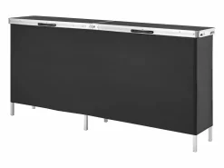 Escritorio Tradicional|Mesa de Pódium SucceBuy para Salón Profesional, 197,5 x 38,5 cm, Mostrador de Exposición Plegable con Soporte de Almacenamiento y Bolsa de Transporte