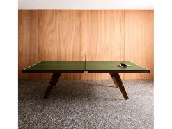 Sweeek Mesa de ping pong interior deluxe con 2 raquetas y 3 pelotas, 273.5cm Caqui Hot