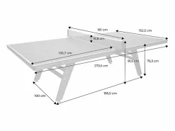 Mesa de ping pong interior deluxe con 2 raquetas y 3 pelotas, 273.5cm^Sweeek