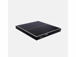 Sweeek Mesa de ping pong plegable para exterior con 2 raquetas y 3 pelotas, Negro