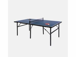 Sweeek Mesa de ping pong plegable para exterior con 2 raquetas y 3 pelotas, Azul Clearance
