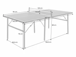 Sweeek Mesa de ping pong plegable para exterior con 2 raquetas y 3 pelotas, Azul Clearance