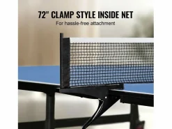 Mesa de Ping Pong SucceBuy, Mesa de Tenis de Mesa Plegable con Red de Sujeción, Uso en Interiores^ Hot
