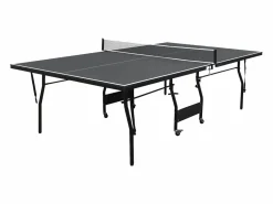 Vente-unique Mesa de ping-pong plegable con ruedas para interior gris, L274 x P152.5 x Alt. 76 cm, GARRY Gris antracita Online