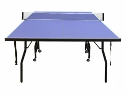 Vente-unique Mesa de ping-pong plegable con ruedas para interior, Ancho 274 x Prof. 152.5 x Alt. 76 cm, GARRY Azul Best