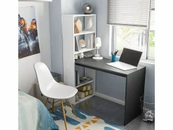 AZURA HOME DESIGN Mesa escritorio con estantería Duplo Negro / Blanco Discount