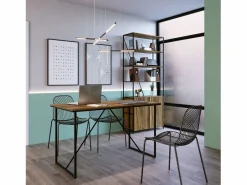 Venprodin Escritorio Secreter|Mesa Escritorio Diseño Moderno Negro/Roble