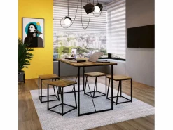 Venprodin Escritorio Secreter|Mesa Escritorio Diseño Moderno Negro/Roble