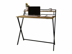 Venprodin Mesa Escritorio Diseño Plegable Negro/Miel Multicolor Best