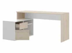 Mesa Escritorio En L Otto - Blanco / Natural^Befara