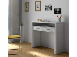 Mesa escritorio extensible con 2 cajones - L100 cm - Consola^Loungitude Best