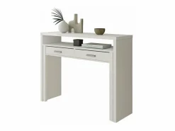 Mesa escritorio extensible con 2 cajones - L100 cm - Consola^Loungitude Best